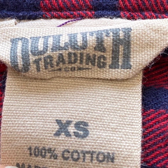 Duluth Trading Flannel Buttondown Collarless - Picture 2 of 2